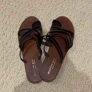madden girl black strappy sandals